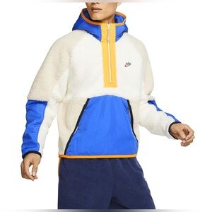 Nike Mens Half Zip Sherpa Hoodie